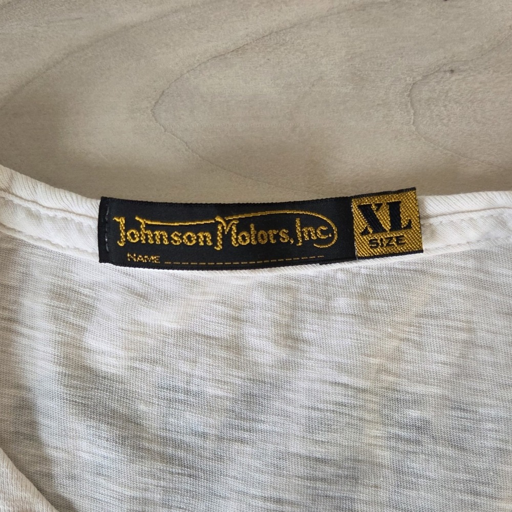 Heritage Johnson Motors Inc Wrecking Crew Graphic T-Shirt XL White Slub Cotton - Picture 6 of 10